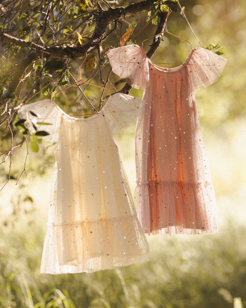 This picture shows the dresses in beige and dusty rose both colorways are in a beautiful light. 