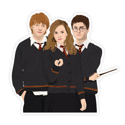 Sticker | Harry Potter Golden Trio Sticker | Shop Trimmings - The Ridge Kids