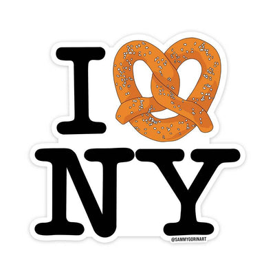 Sticker | I Love New York Soft Pretzel Sticker | Sammy Gorin - The Ridge Kids