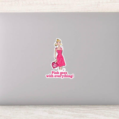 Sticker |Barbie Pink Goes with Everything Sticker | Jennifer Vallez - The Ridge Kids