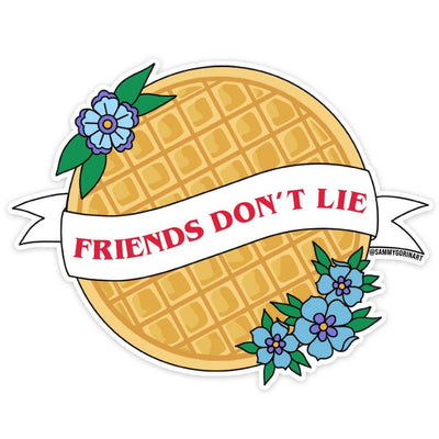 Sticker| Friends Don't Lie Waffle, Stranger Things Sticker | Sammy Gorin - The Ridge Kids
