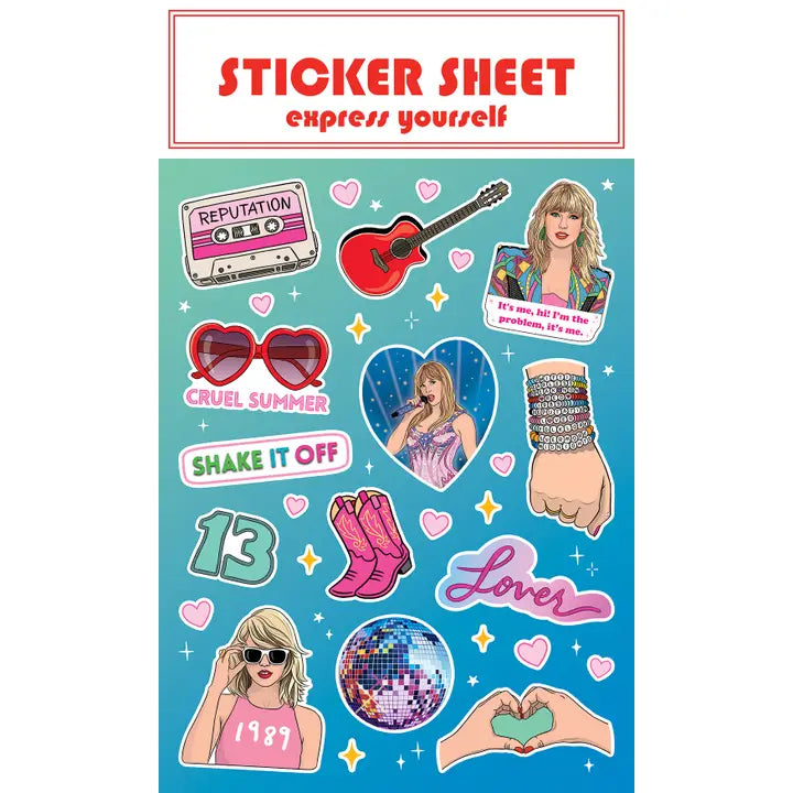 Creative Stationary | Taylor Swift Collage Sticker Sheet | The Found