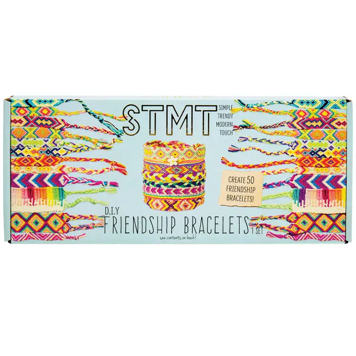 friendship bracelet making kit,comes in a colorful boxn showing all of the different patterns you can make your bracelet in. 