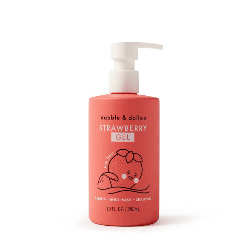 Kids Bath | Tear Free Shampoo and Wash- Strawberry | Dabble and Dollop