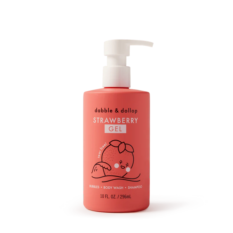 Kids Bath | Tear Free Shampoo and Wash- Strawberry | Dabble and Dollop