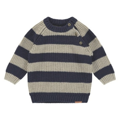 Baby Boy Sweater | Stripes- Dark Royal | BABYFACE