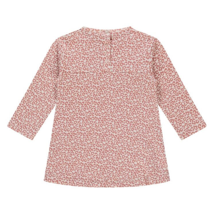 back of Pink leopard dress on a white background