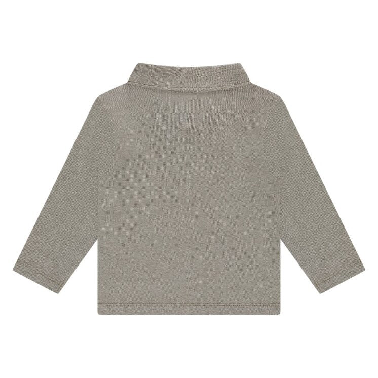 Baby Boys Top | Long Sleeve Polo - Beige | Babyface