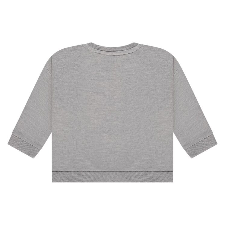 back of the Gray long-sleeve shirt on a white background