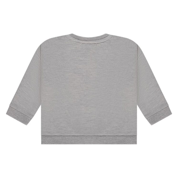 back of the Gray long-sleeve shirt on a white background