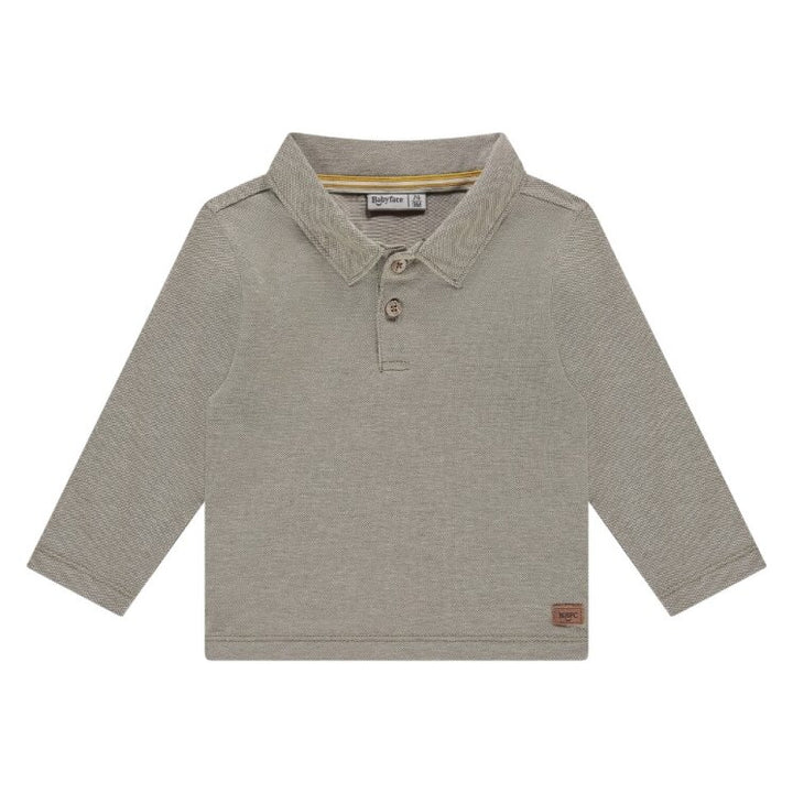 Baby Boys Top | Long Sleeve Polo - Beige | Babyface