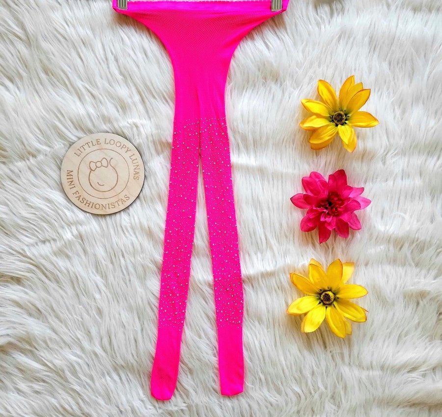 Tights | Bling Rhinestone Girls Tights | Little Loopy Lunas - The Ridge Kids