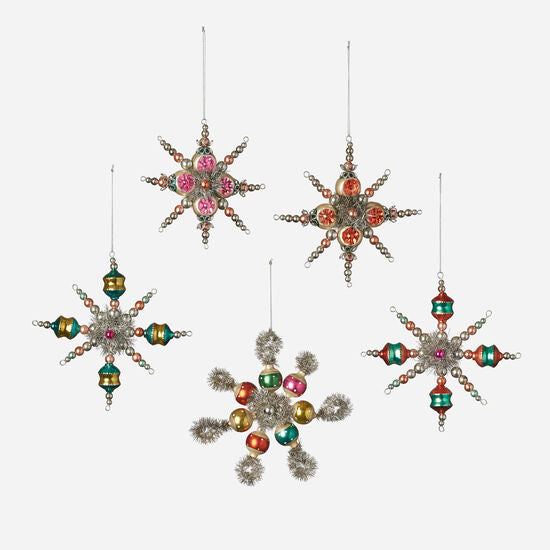 Holiday Ornament | Tinsel Starburst - assorted | 180 Degrees