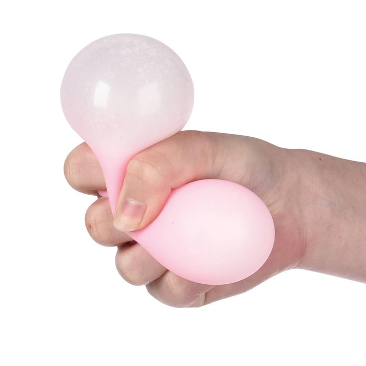 in this picture the girl is squeezing the neon ball and the color got lighter. 