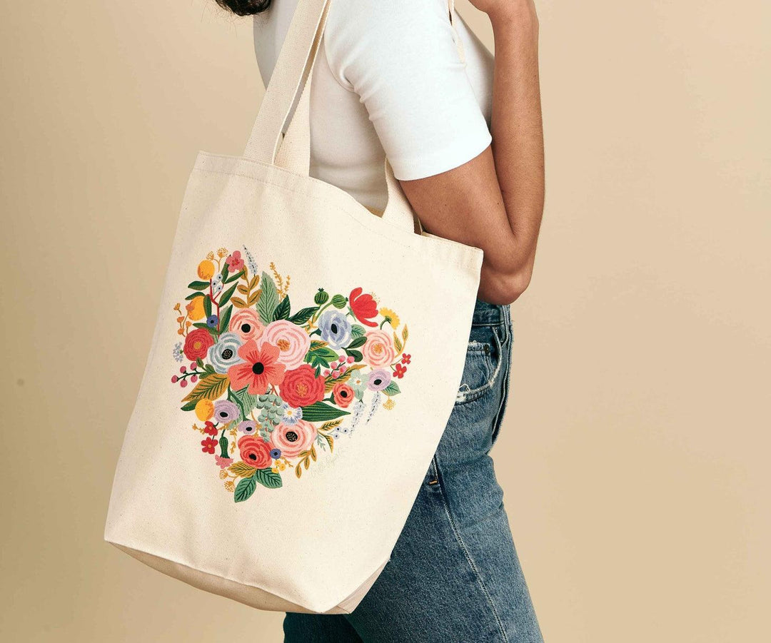 Tote Bag| Floral Heart Canvas Tote | Rifle Paper Co. - The Ridge Kids