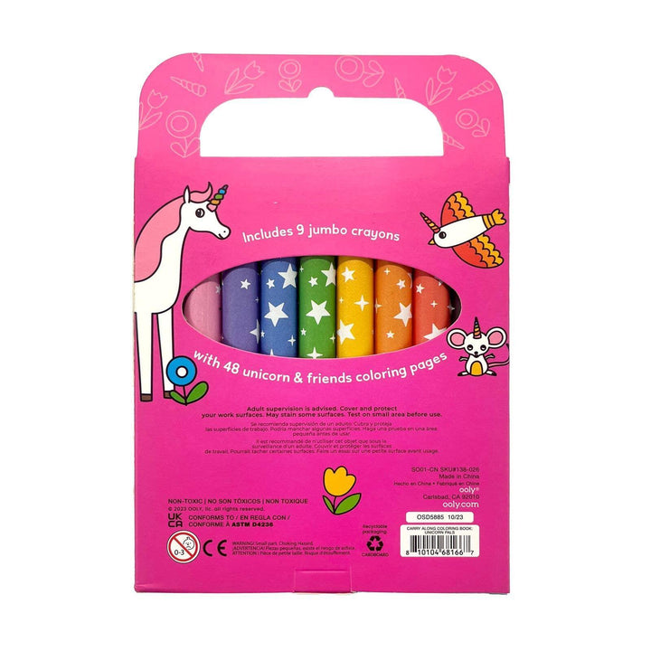 Travel Coloring Set | Carry Along Crayons & Coloring Book - Unicorn Pals| Ooly - The Ridge Kids