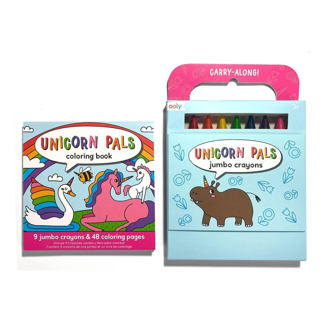 Travel Coloring Set | Carry Along Crayons & Coloring Book - Unicorn Pals| Ooly - The Ridge Kids