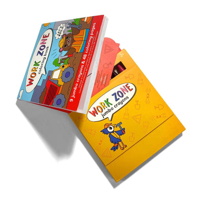 Travel Coloring Set |Carry Along Crayons & Coloring Book Kit - Work Zone | Ooly - The Ridge Kids