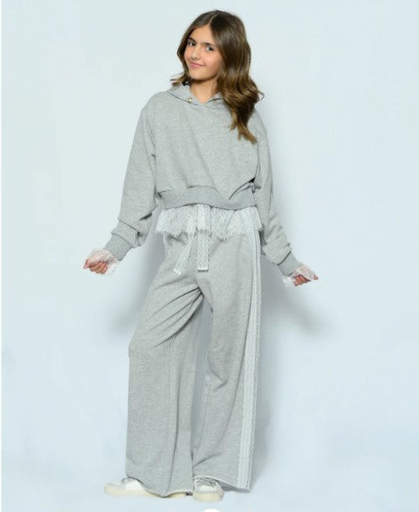 Tween Bottoms | Tristan Lace Wide Leg Pants | Katie J NYC