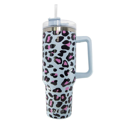 Tumbler | Blue Leopard Tumbler Cup with Handle | Katydid - The Ridge Kids