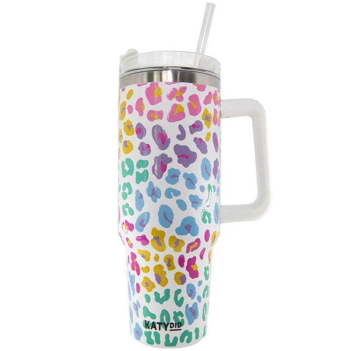 Tumbler | Pastel Leopard Tumbler Cup with Handle | Katydid - The Ridge Kids