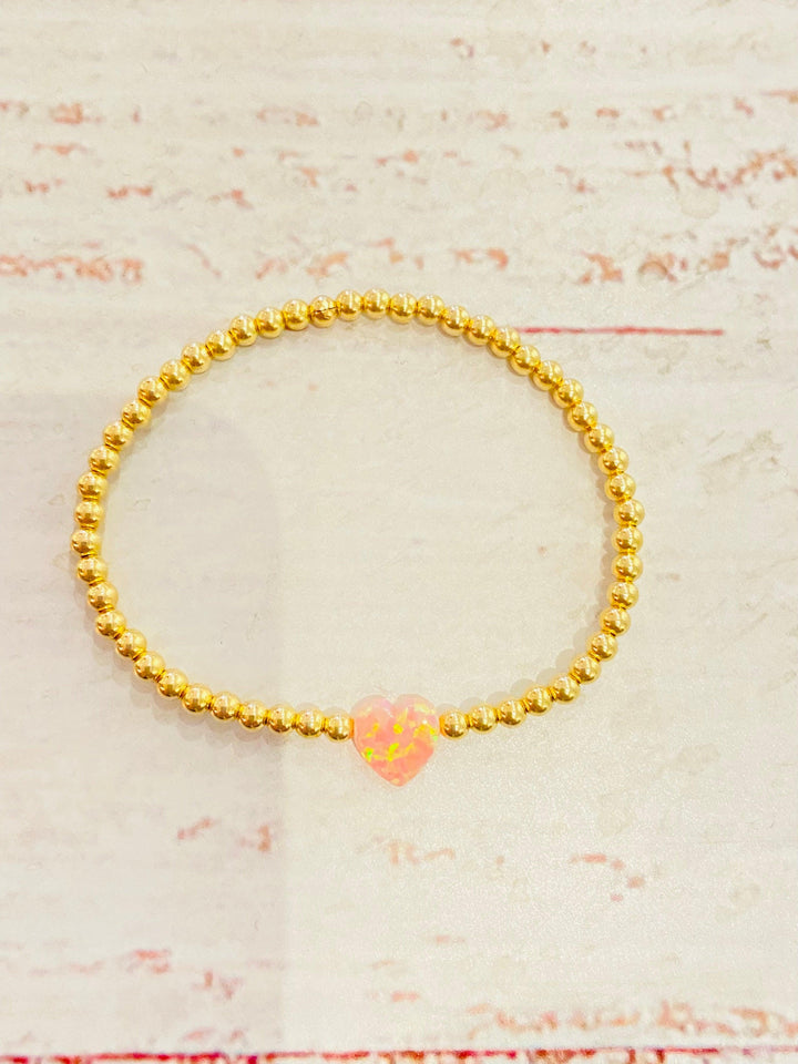 Tween Accessories | Baby Pink Heart Bracelet| Bara Boheme Jewelry - The Ridge Kids