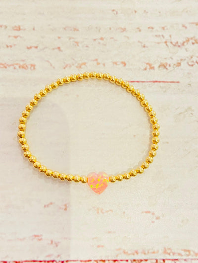 Tween Accessories | Baby Pink Heart Bracelet| Bara Boheme Jewelry - The Ridge Kids