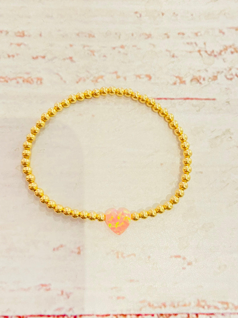 Tween Accessories | Baby Pink Heart Bracelet| Bara Boheme Jewelry - The Ridge Kids