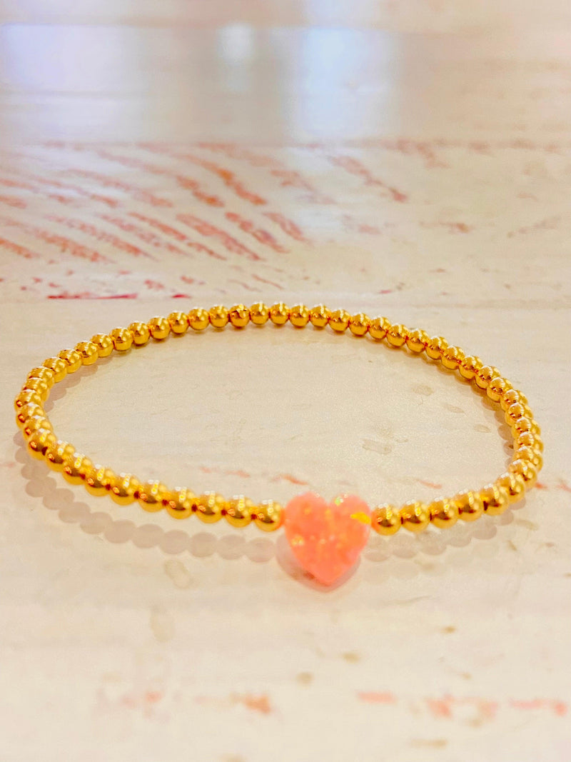 Tween Accessories | Baby Pink Heart Bracelet| Bara Boheme Jewelry - The Ridge Kids