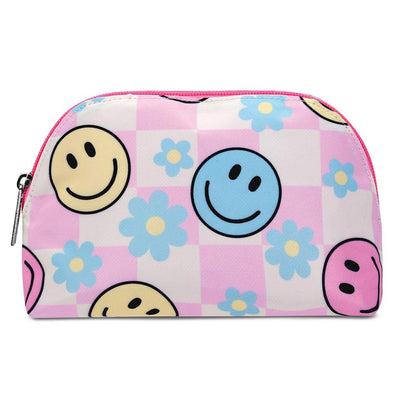 Tween Accessories | Happy Check Oval Cosmetic Bag | Iscream - The Ridge Kids