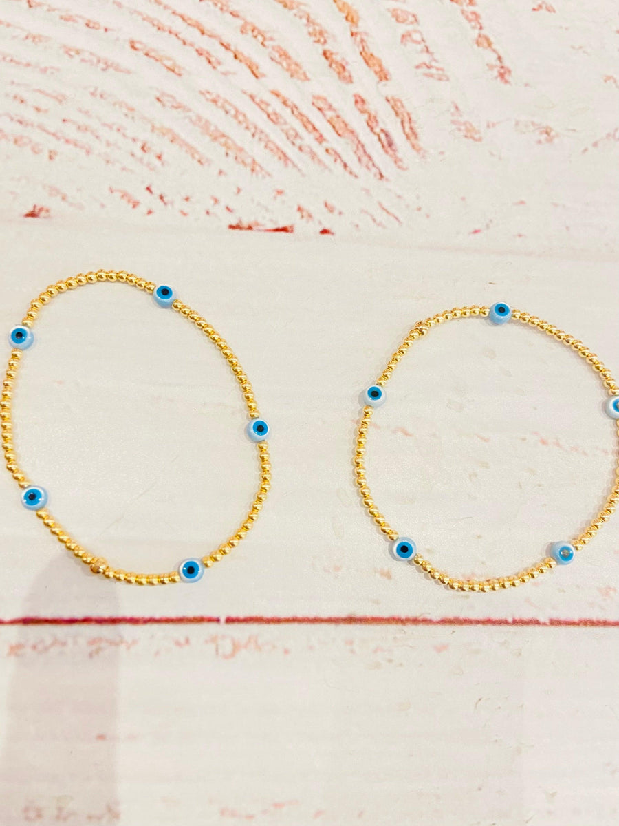 Tween Accessories | Isla Tiny Evil Eye Bracelet| Bara Boheme Jewelry - The Ridge Kids
