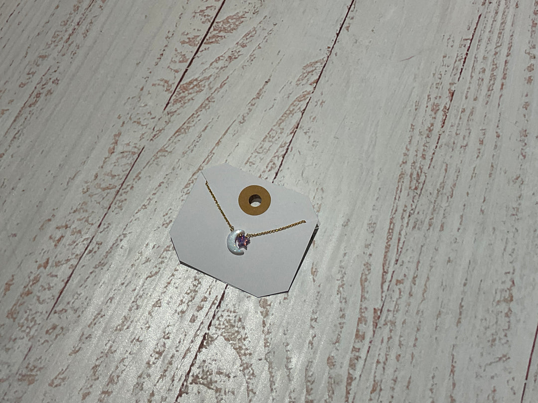 Tween Accessories | Opal Moon and Star Necklace | Bara Boheme Jewelry - The Ridge Kids