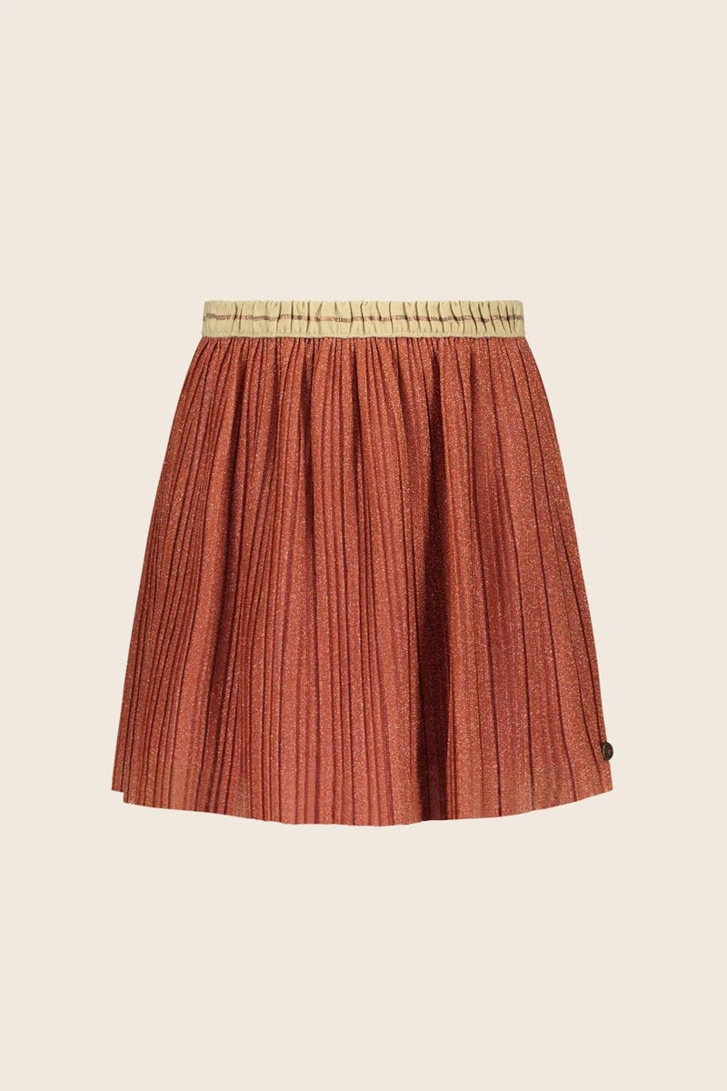 Tween Bottoms | Ginger Metallic Plisse Skirt| Like Flo - The Ridge Kids