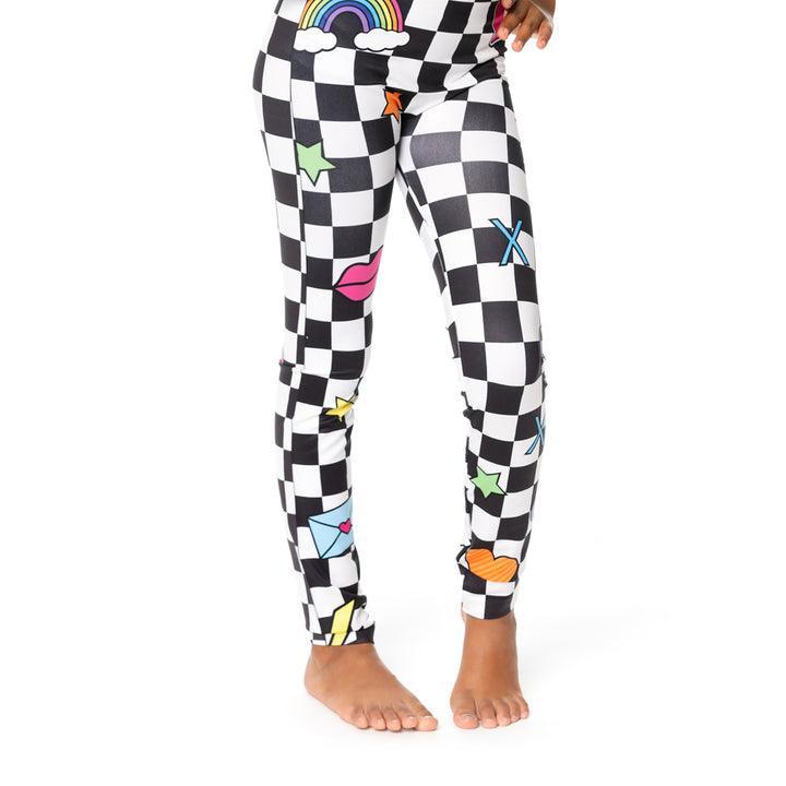 Tween Bottoms | Leggings- Blk & Wht Checkered | Malibu Sugar - The Ridge Kids