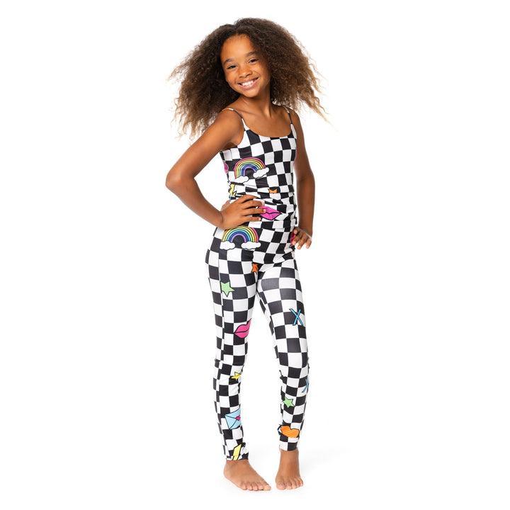Tween Bottoms | Leggings- Blk & Wht Checkered | Malibu Sugar - The Ridge Kids