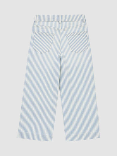 Tween Bottoms | Lily Wide Leg Denim in Blue Stripe | DL1961 - The Ridge Kids