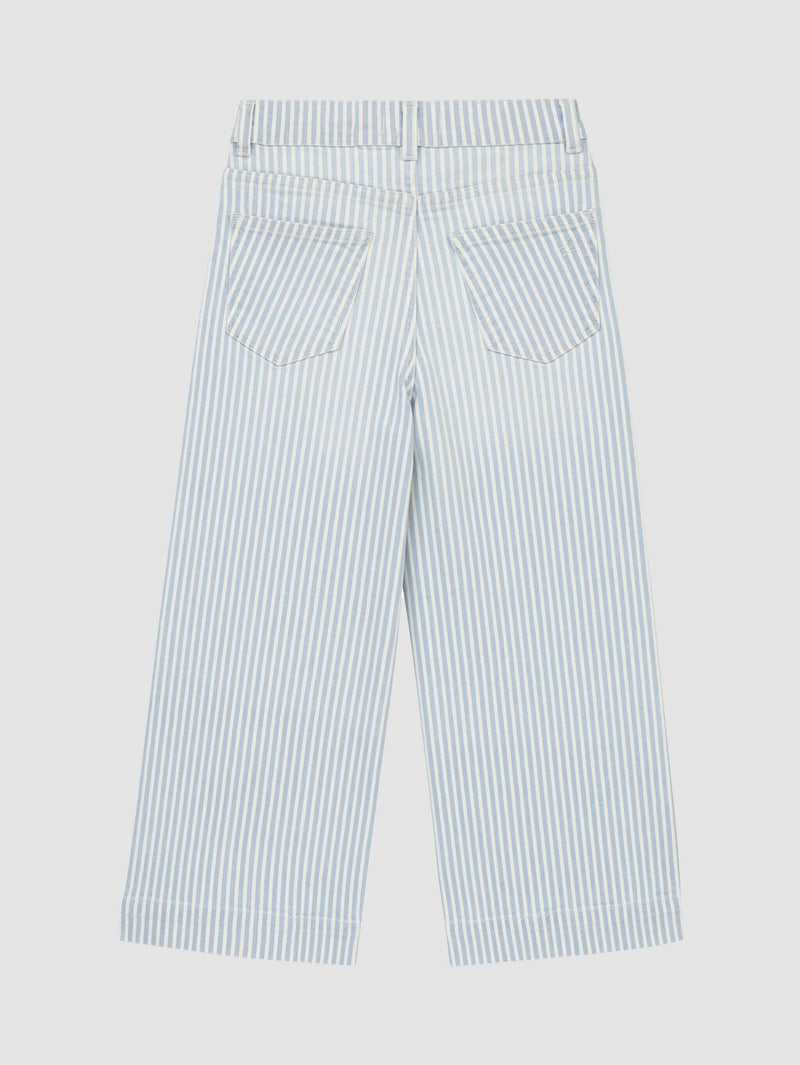 Tween Bottoms | Lily Wide Leg Denim in Blue Stripe | DL1961 - The Ridge Kids