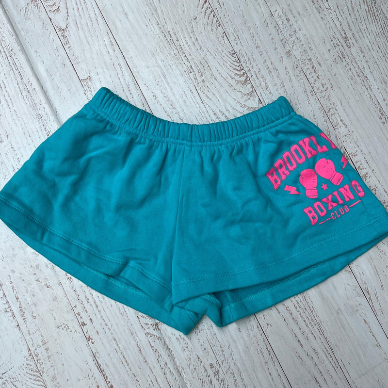 Tween Bottoms | Shorts: Brooklyn Boxing - Aqua | Flowers by Zoe - The Ridge Kids