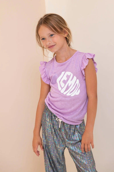 Tween Bottoms | Silver Metallic Plisse Pants | Like Flo - The Ridge Kids