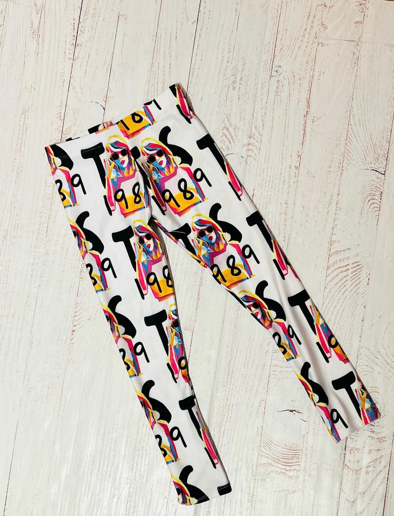 Tween Bottoms| Taylor Swift Inspired Print Leggings | 1989 Collection - The Ridge Kids