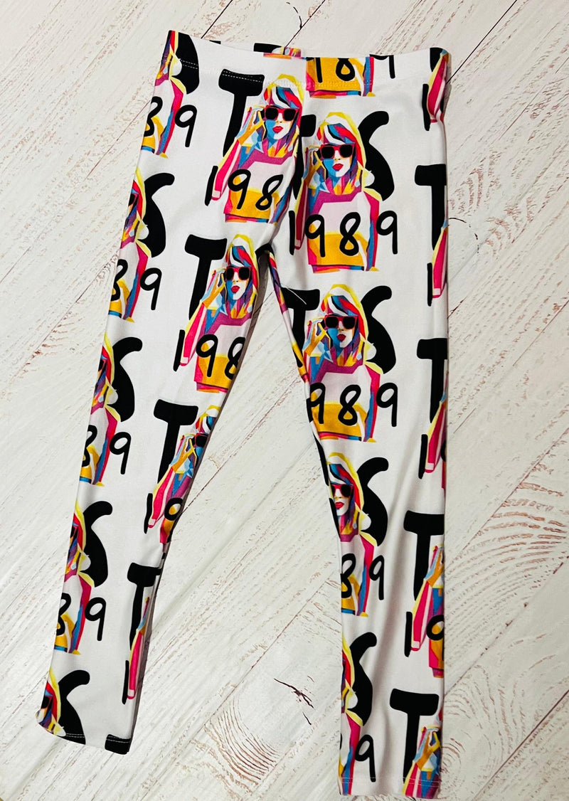 Tween Bottoms| Taylor Swift Inspired Print Leggings | 1989 Collection - The Ridge Kids