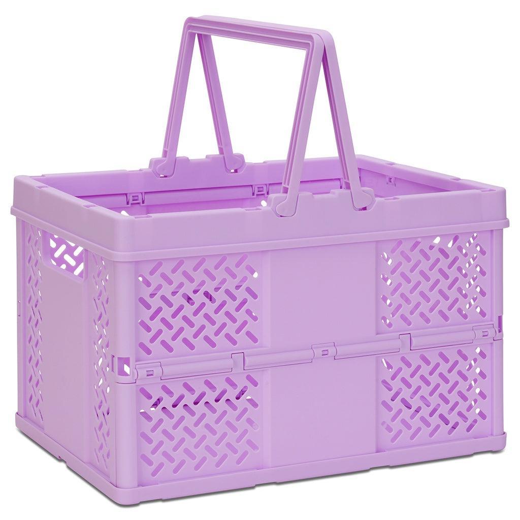 Tween Decor | Lavender Foldable Storage Crate- Large | IScream - The Ridge Kids
