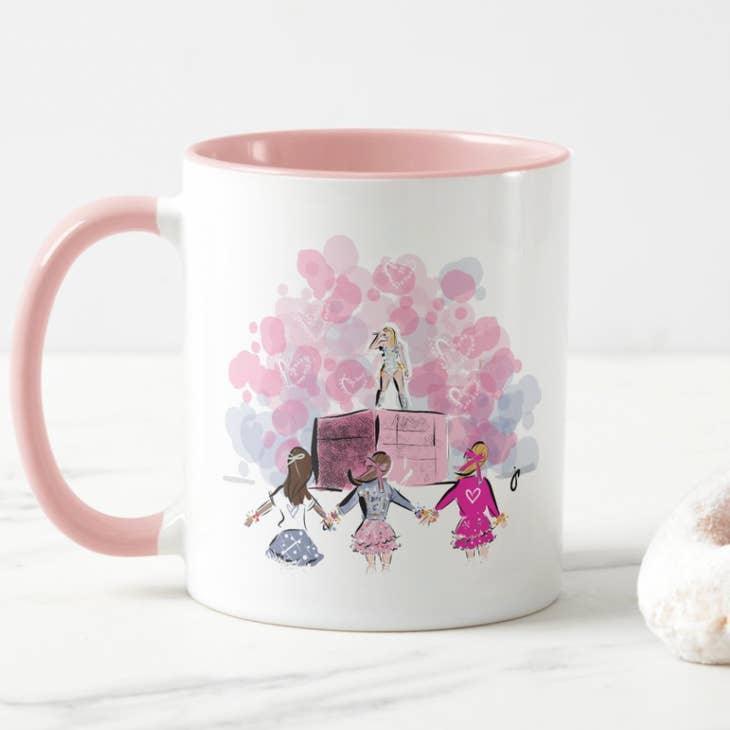 Tween Decor | Taylor Swift Mug: Movie Girls Holding Hands | Jennifer Vallez - The Ridge Kids