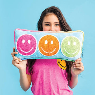 Tween Decor | You Make Me Smile Chenille Pillow | Iscream - The Ridge Kids