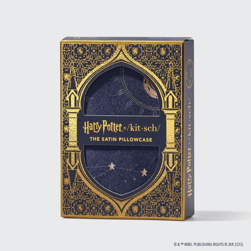 Tween Decor |Harry Potter x kitsch Satin Pillowcase- Midnight at Hogwarts | Kitsch - The Ridge Kids