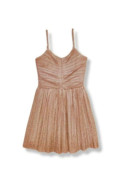 Tween Dress | Sabrina Dress in Nude Shimmer | Katie J NYC - The Ridge Kids