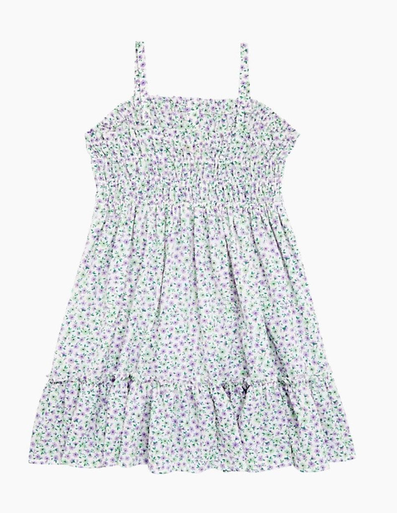 Tween Dresses | Girls Floral Purple Print Sleeveless Dress| Design History - The Ridge Kids