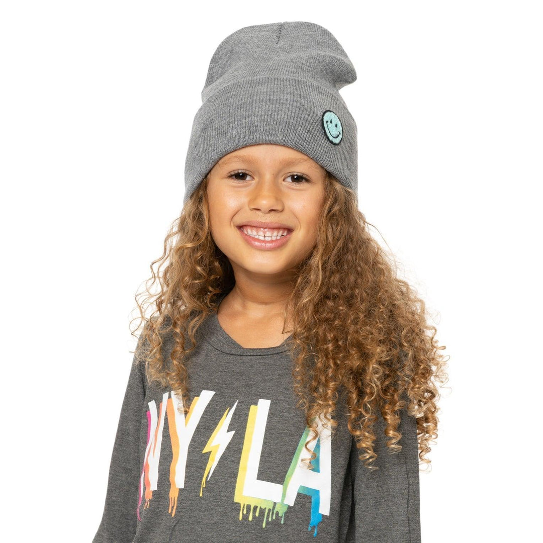 Tween Hats | Solid Color Smiley Beanie | Malibu Sugar - The Ridge Kids