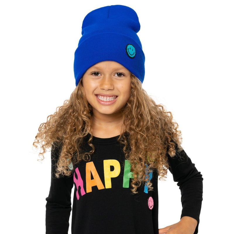 Tween Hats | Solid Color Smiley Beanie | Malibu Sugar - The Ridge Kids