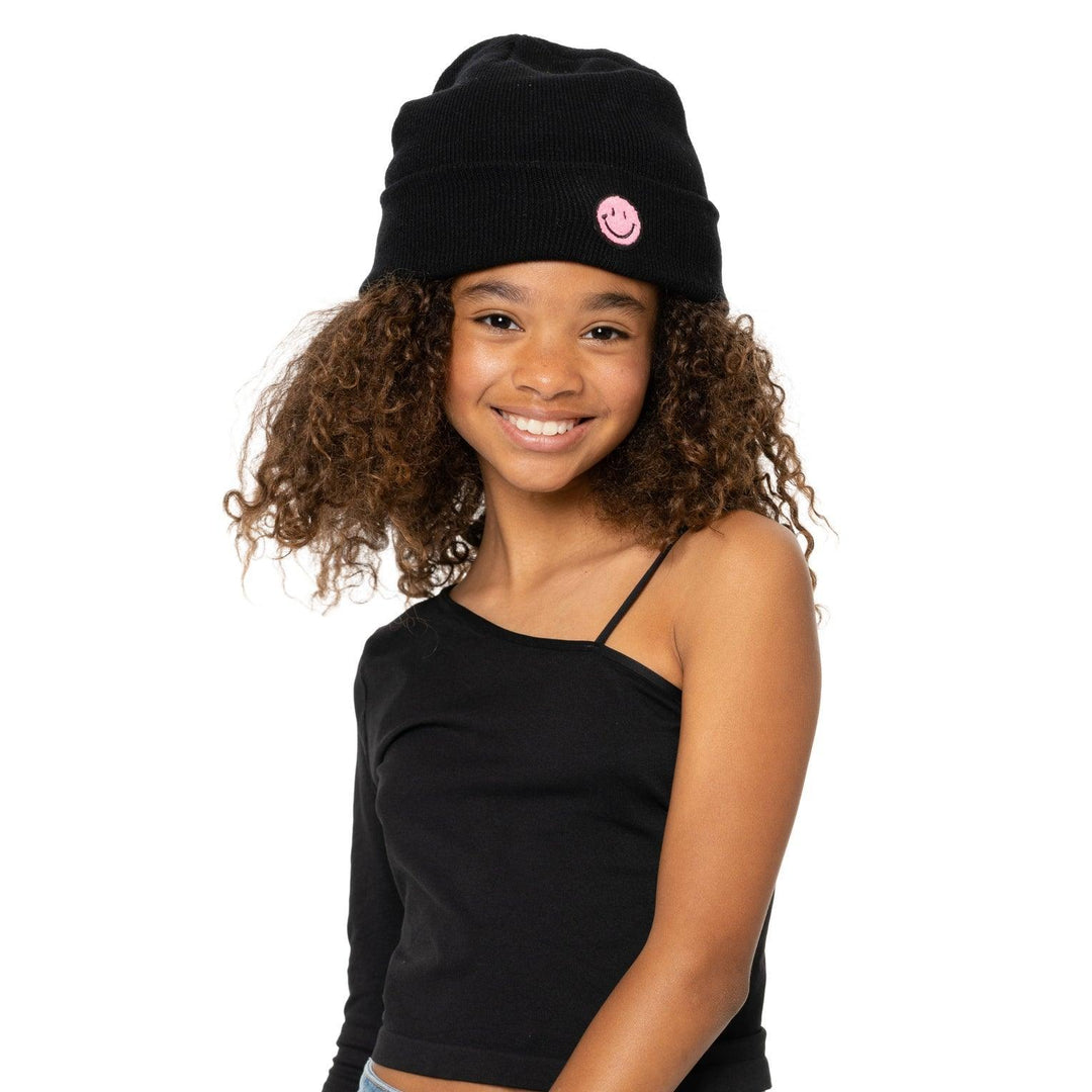 Tween Hats | Solid Color Smiley Beanie | Malibu Sugar - The Ridge Kids